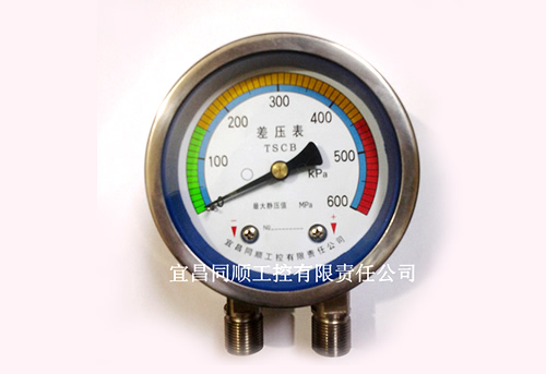 不銹鋼差壓表100面積0-600kPa